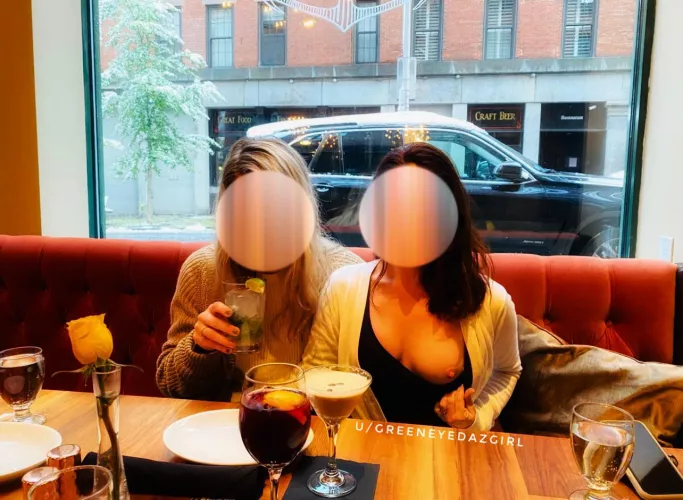 Right in the middle of the hotel restaurant! Pretty sure the waiter caught me by the look he kept giving me the rest of the night… by GreenEyedAZGirl