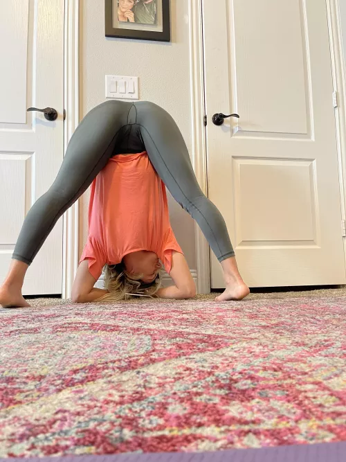 Right when I started showing!!! Always getting my yoga on!!