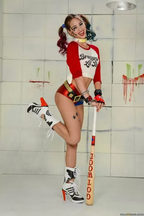 Riley Reid as Harley Quinn by adolescenceignorance