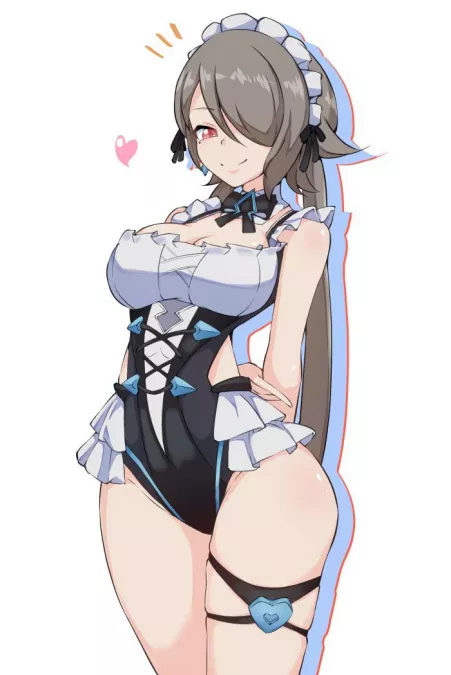 Rita maid swimsuit [Honkai Impact 3rd] by Kmeyer519
