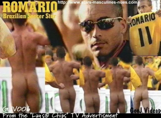 Romario, Brazilian footballer going naked for a Walkers Crisps advert in World Cup 1998. by Sardonicus83
