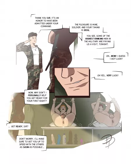 Rookie boy about to discover a new level of discipline 🍑🕳️ [OC @dan_draws_boys] by the-latent-mage