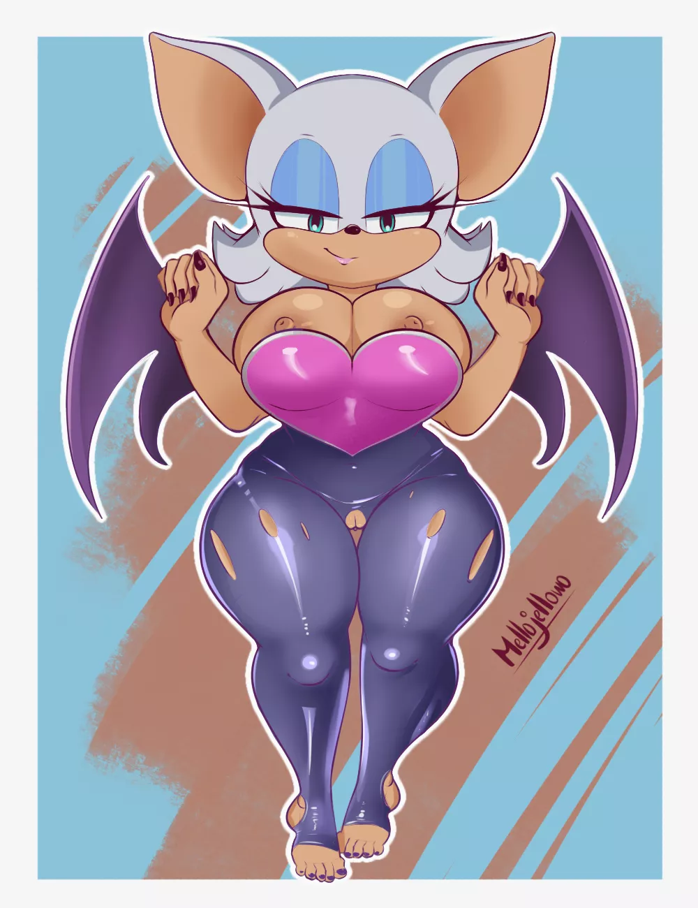 Rouge the bat (mellojellowo) posted by mellojellowoarts