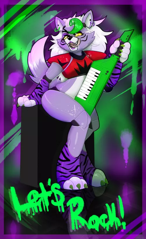 Roxanne Wolf shreds in! (Fanart drawn by me) by Zerodraggy