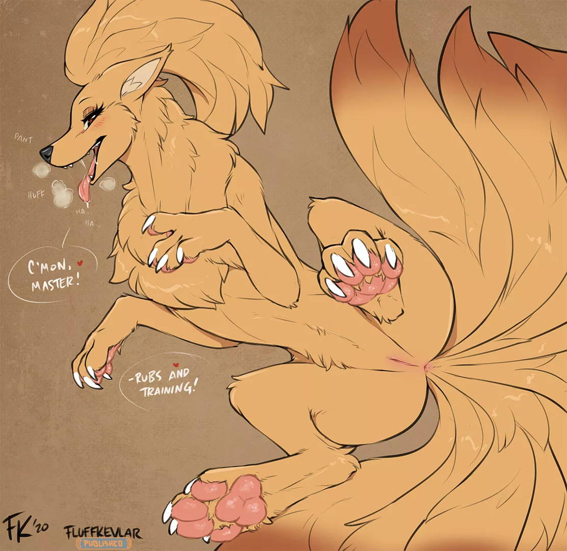 Rubs and training! [F] (Fluff-Kevlar) posted by OwO_Bot