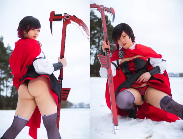 Ruby Rose from Rwby in the snow! by virtualgeisha