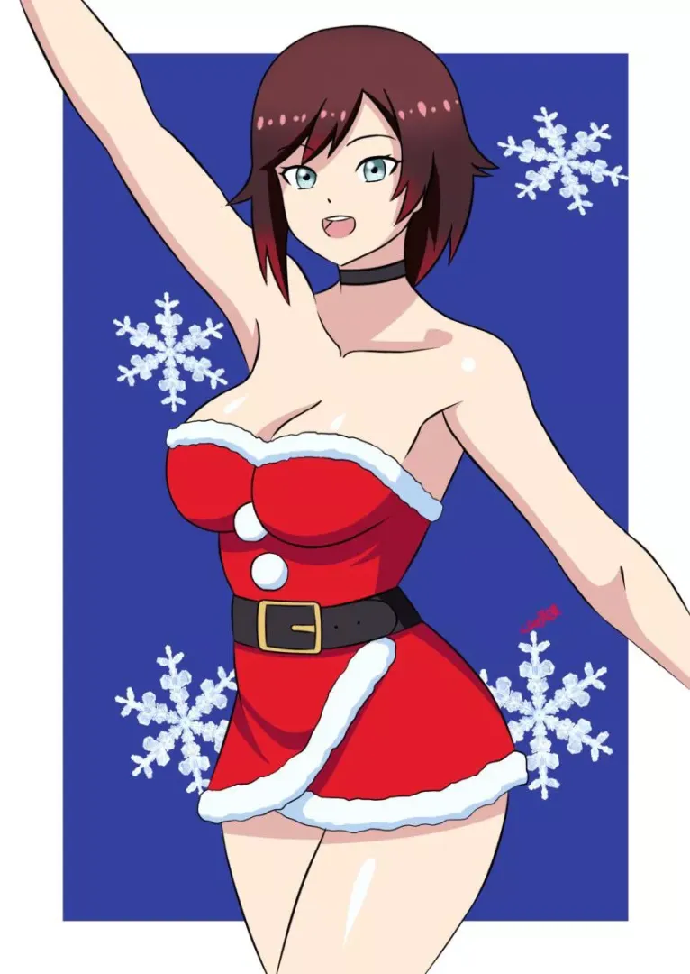 Ruby’s ready for Christmas posted by nienpotato