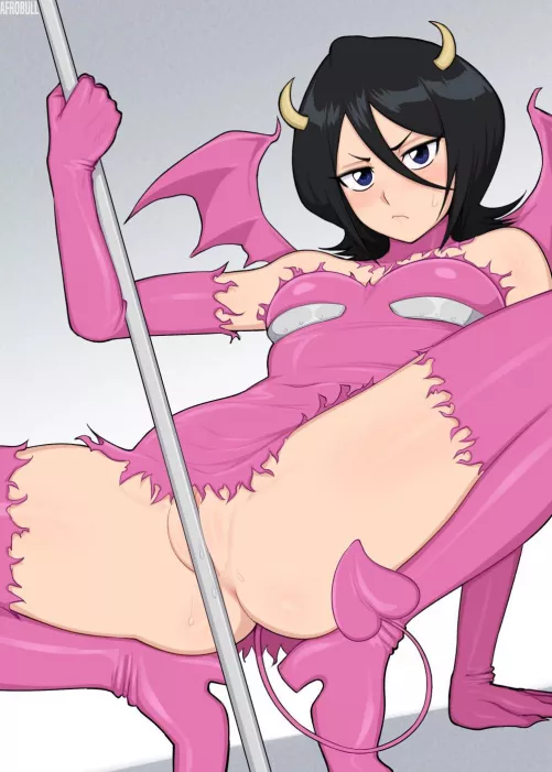 Rukia in a succubus outfit (Afrobull) by VictoryRaptor