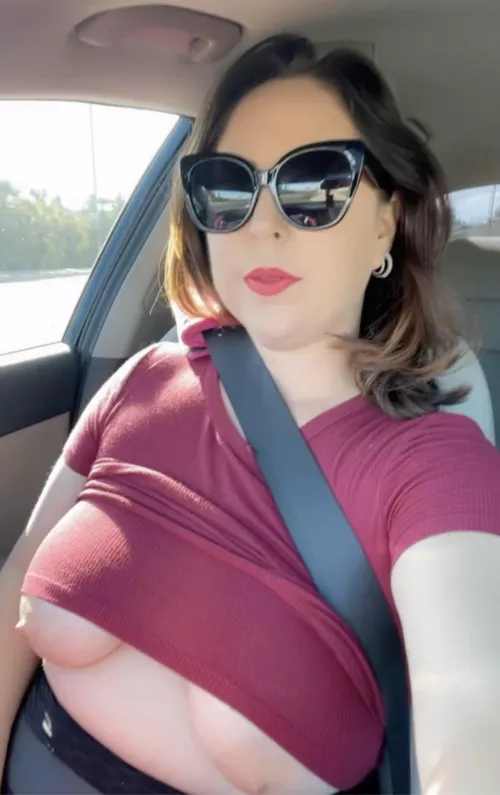 Running errands braless by b3lls711