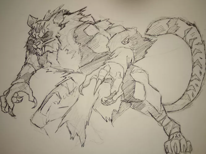 Rusty the sabercat by Asherdeonforbes