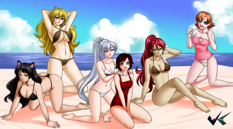 RWBY Vol. 1 Bikini Girls by Nervous_Shoulder6179