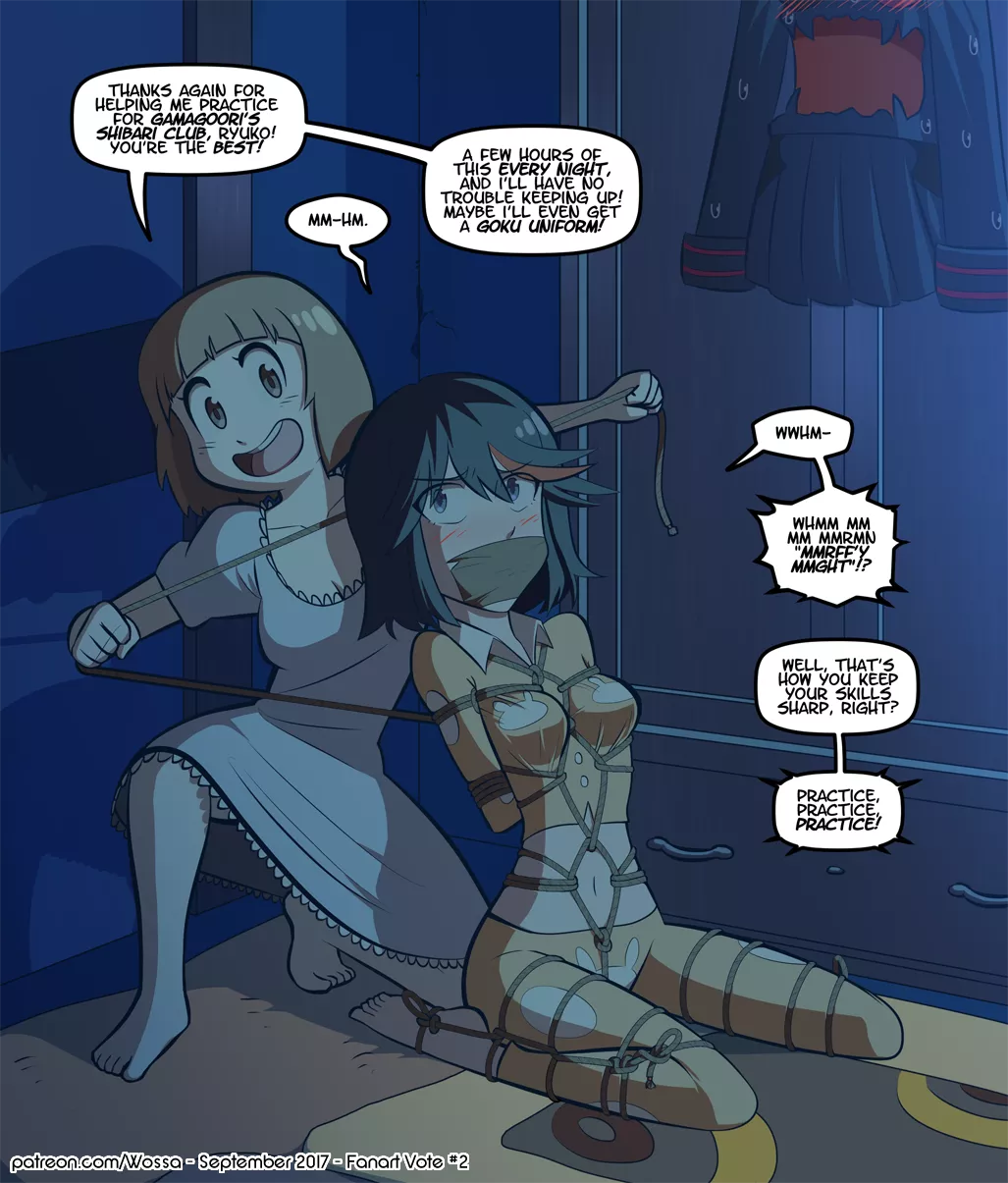 Ryuko helping Mako with club activities (Wossa)[Kill la Kill] posted by girusatuku