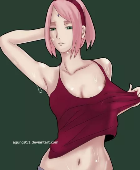 Sakura Haruno (Armpit Showing)[Agung911] by Lowpits20