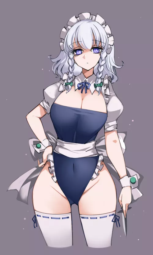 Sakuya Leotard Maid (Raptor7) [Touhou] by sequence_string