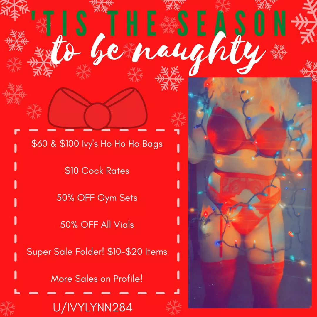SALE ❤️ 9 Days Left of my December Deals 🌟 Panty Deals • Half Off Vials & Gym Sets 💦 Fetish Friendly 😈 [selling] [kik] Ivylynn284 posted by Ivylynn284