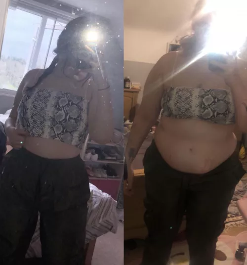 same outfit, 2 years difference by Channel-Maximum