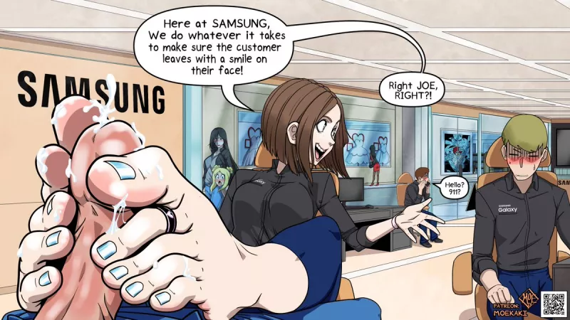 Samsung Sam Footjob 🤤 by Dadamo12