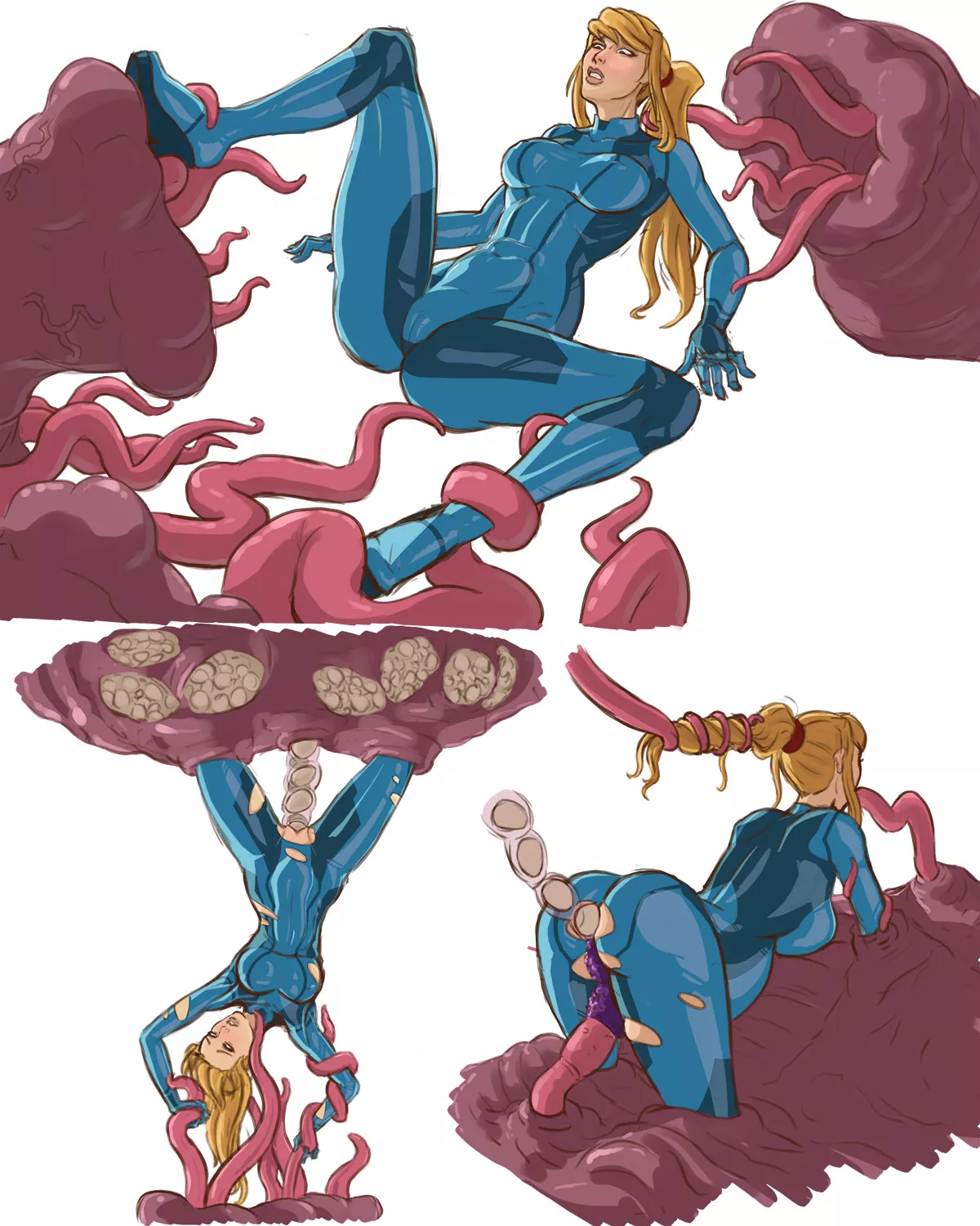 Samus's Tentacle Monster Adventure (Kataaoyoc) [Metroid] posted by Flappabill
