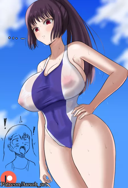 Sana See-Through Swimsuit (Ausoh) [Please Don't Bully Me, Nagatoro] by sequence_string