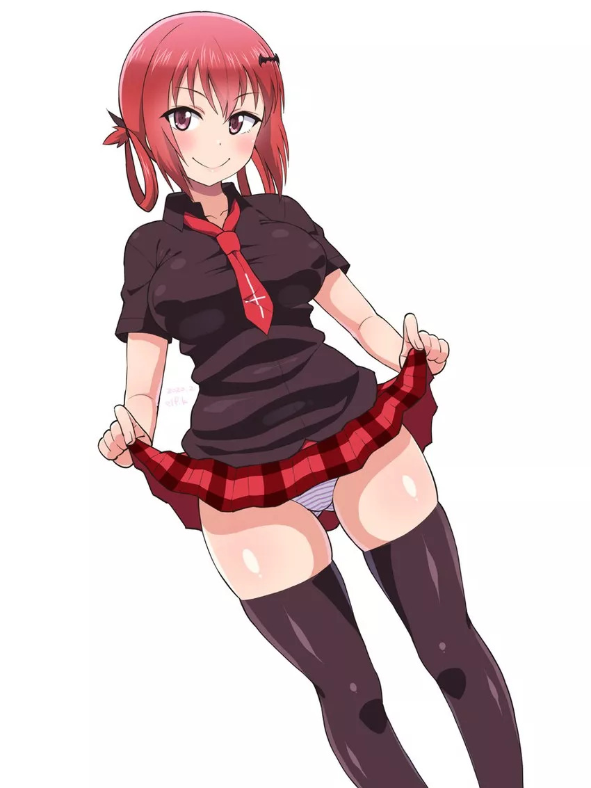 Satania lifting her skirt posted by Henthigh_Senpai