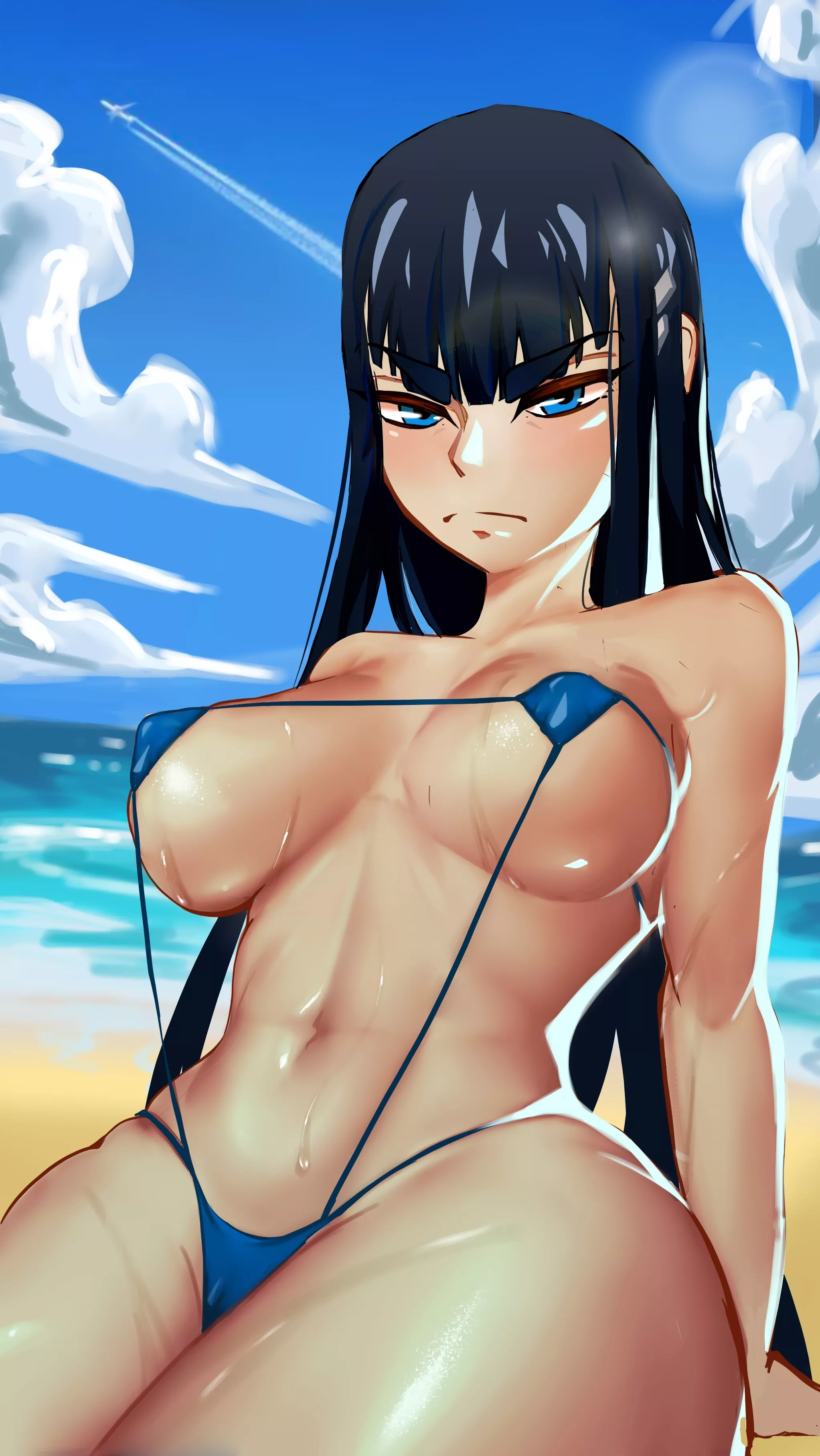 Satsuki at the beach [OC] posted by moneree