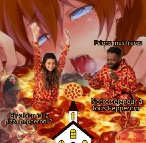 sauce? I'm talkin' about that beautiful pizza in the middle (and maybe the girl behind). by ZorryIForgotThiz_S_