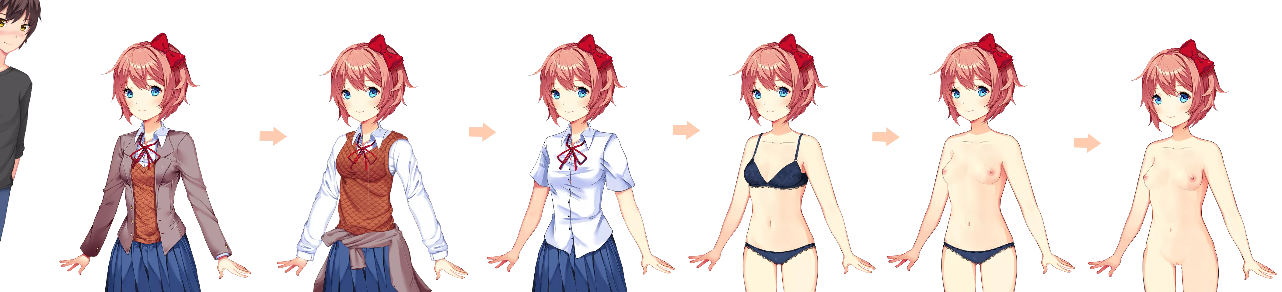 Sayori being undressed (cedit in the comments) posted by Endlessneagi