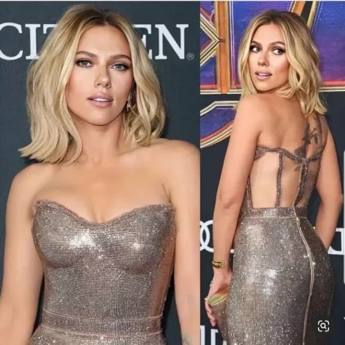 Scarjo may never outdo the dress when rocked at the Infiniity War premiere. by ADVS3X
