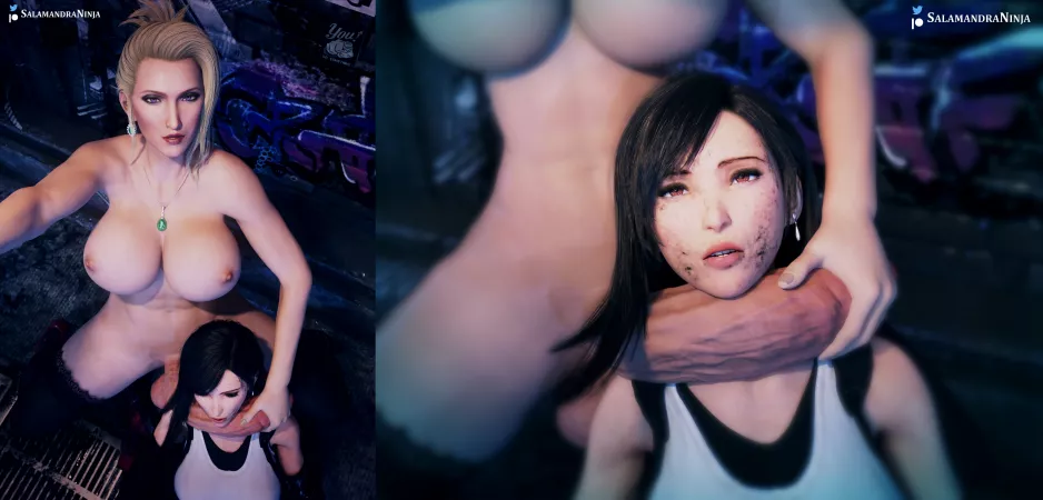 Scarlet captures Tifa (SalamandraNinja) [Final Fantasy] by Kuro-Oji