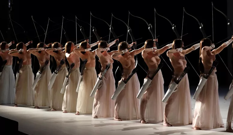 Scene from the prelude of Romeo Castellucci's staging of „Tannhäuser“ at Bavarian State Opera in Munich, 2017 by maxwe11d