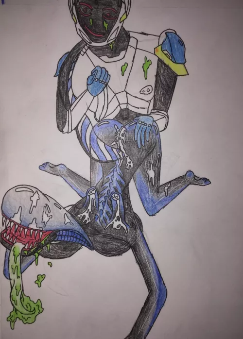 Scientist smashes a xenomorph by Delirium-666