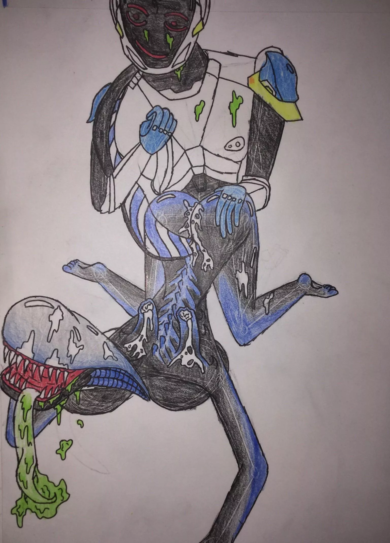 Scientist smashes a xenomorph posted by Delirium-666