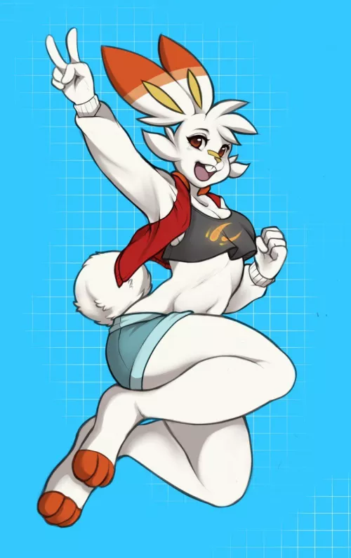 Scorbunny! (Art by myself @morning_mocha on twitter) by morning_mocha