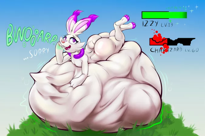 Scorbunny vore (by me, Sassylebraix) [smaller pred] [furry] [pokemon] by manly_braixen