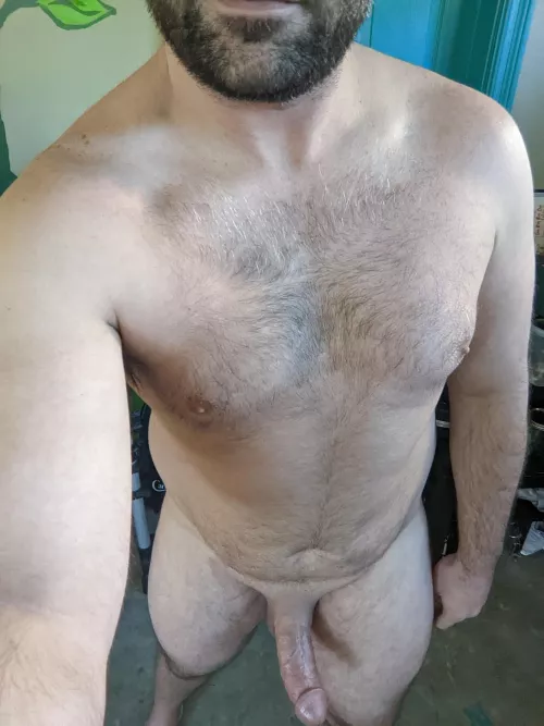 Scruffy chest, thick cock, let's play? by SluttyBiCock