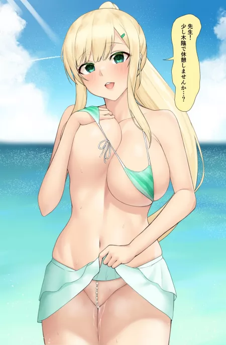 Secretly lewd at the beach by RBD_Tai_Hen