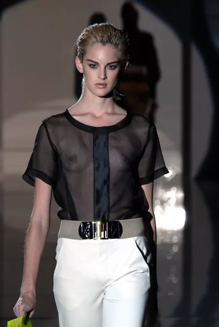 See Through shirt on the runway (x-post from /r/OnStageGW) by [deleted]