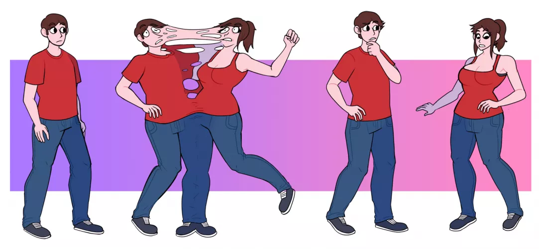 Seeing Double [M Human -> M/F Humans, Splitting, TGTF/MTF?] by Britney-tf by notmma