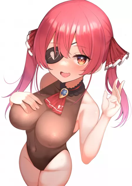 See-Through Leotard Houshou Marine (Suzutarou Gunsou) [Hololive] by sequence_string