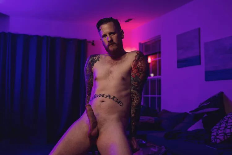 Self portrait. Trying less to prove my sexuality and just trying to celebrate it now. by Menace_Imagery