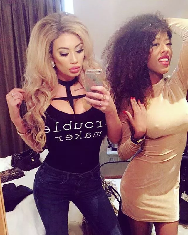 Selfie with a friend posted by NeedMoarBoobs