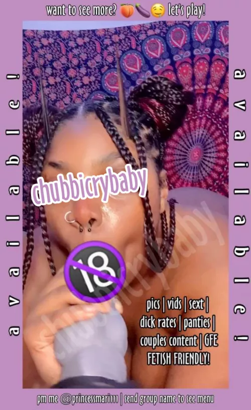 [selling] cum play with this chubby babe, bigger is better😋 | 💦NO CAM ![GFE] [sext] [rate] custom/premade [pic] [vid] panties [fet]ish friendly💦, i do show face ✨kik me @princessmari111 by childlike_luna