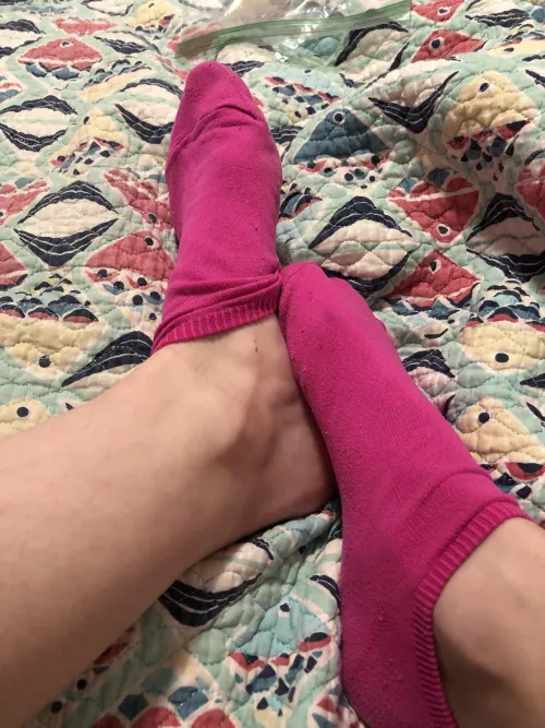 💋[Selling]💋Hot pink nylon ankle socks! Worn for a long day of work in the hot FL sunshine 😋 PM me with any questions, I can’t say “Yes!” unless you ask!😘 by colette149