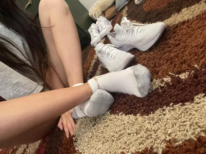 [Selling][US] Get in close and smell my socks 😘 DM me to get a pair of my dirty, smelly socks 💜 by Silly-Asian-Kitty