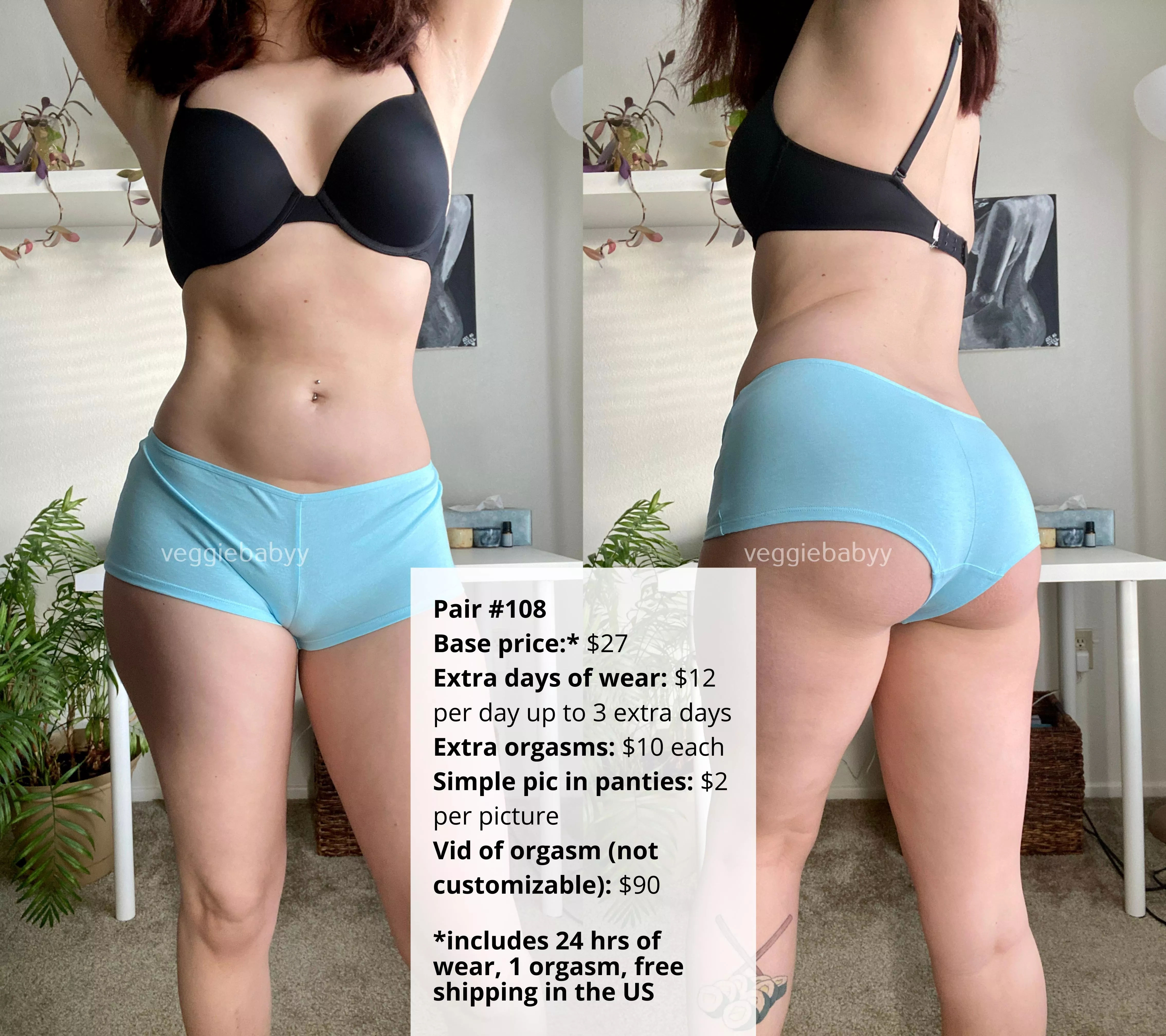 [Selling][US] my panty drawer has pics of me wearing each pair I have available! posted by veggiebabyy