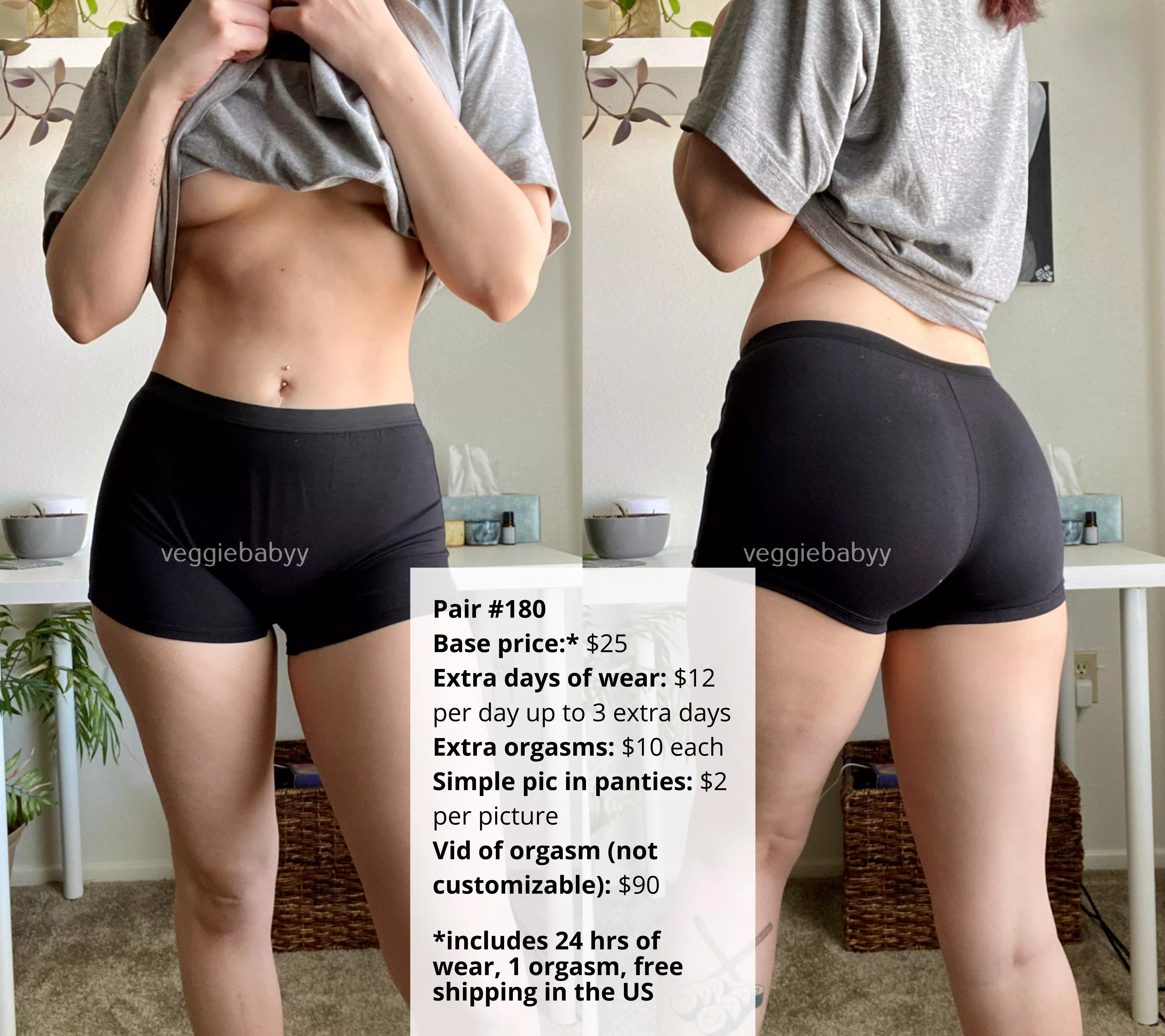 [Selling][US] my panty drawer has pics of me wearing each pair I have available! posted by veggiebabyy