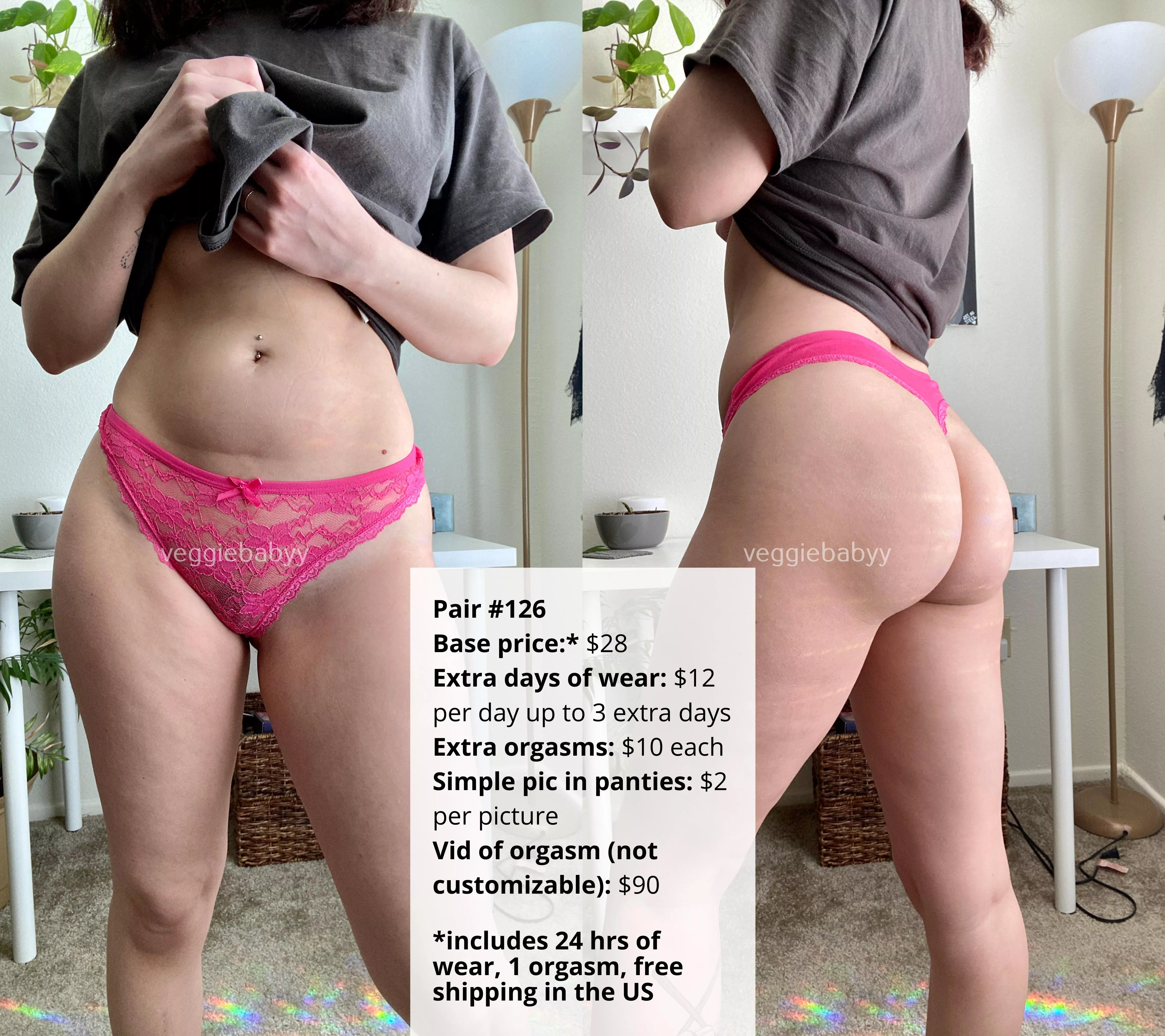 [Selling][US] my panty drawer has pics of me wearing each pair I have available! posted by veggiebabyy