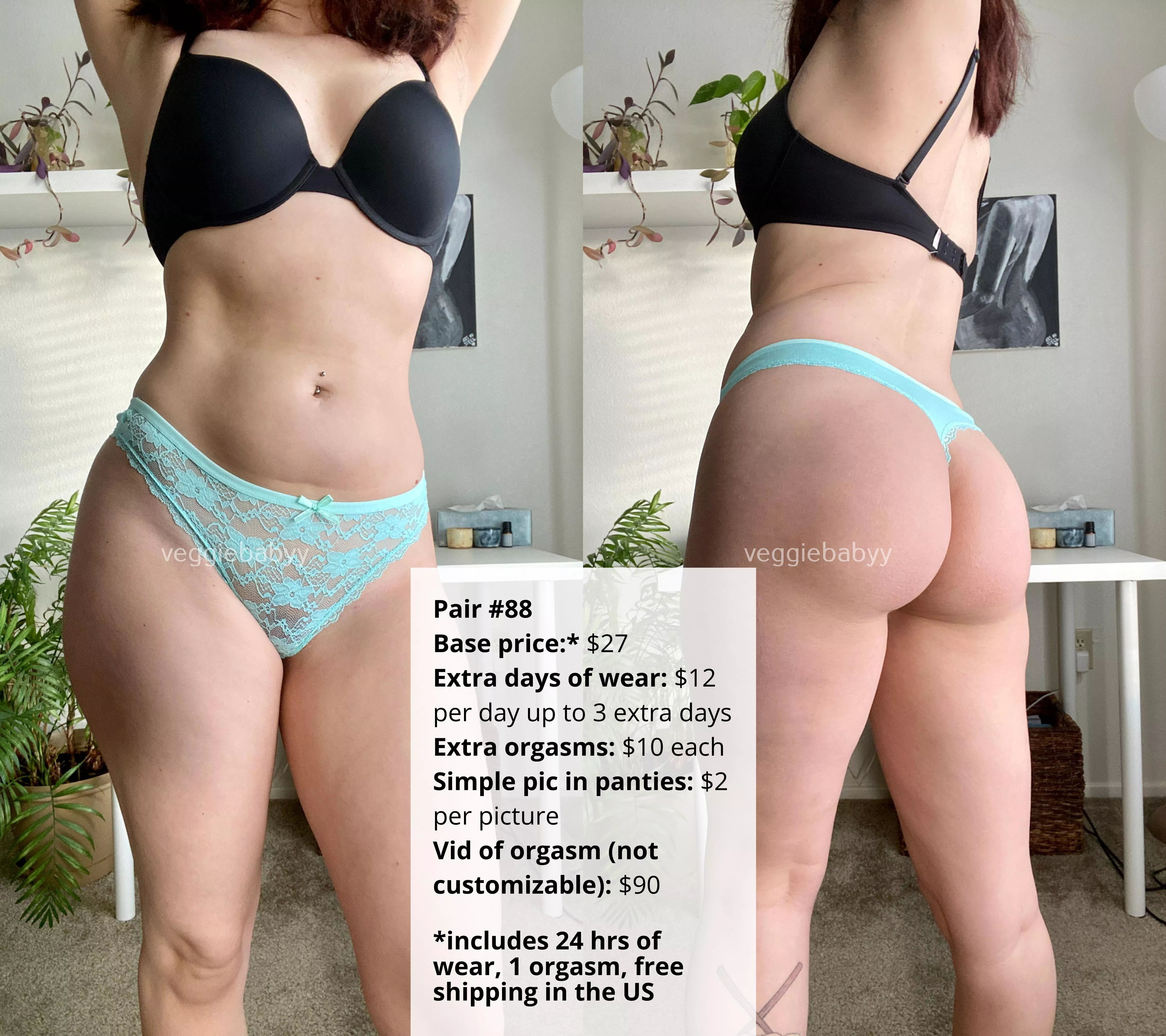 [Selling][US] my panty drawer has pics of me wearing each pair I have available! posted by veggiebabyy