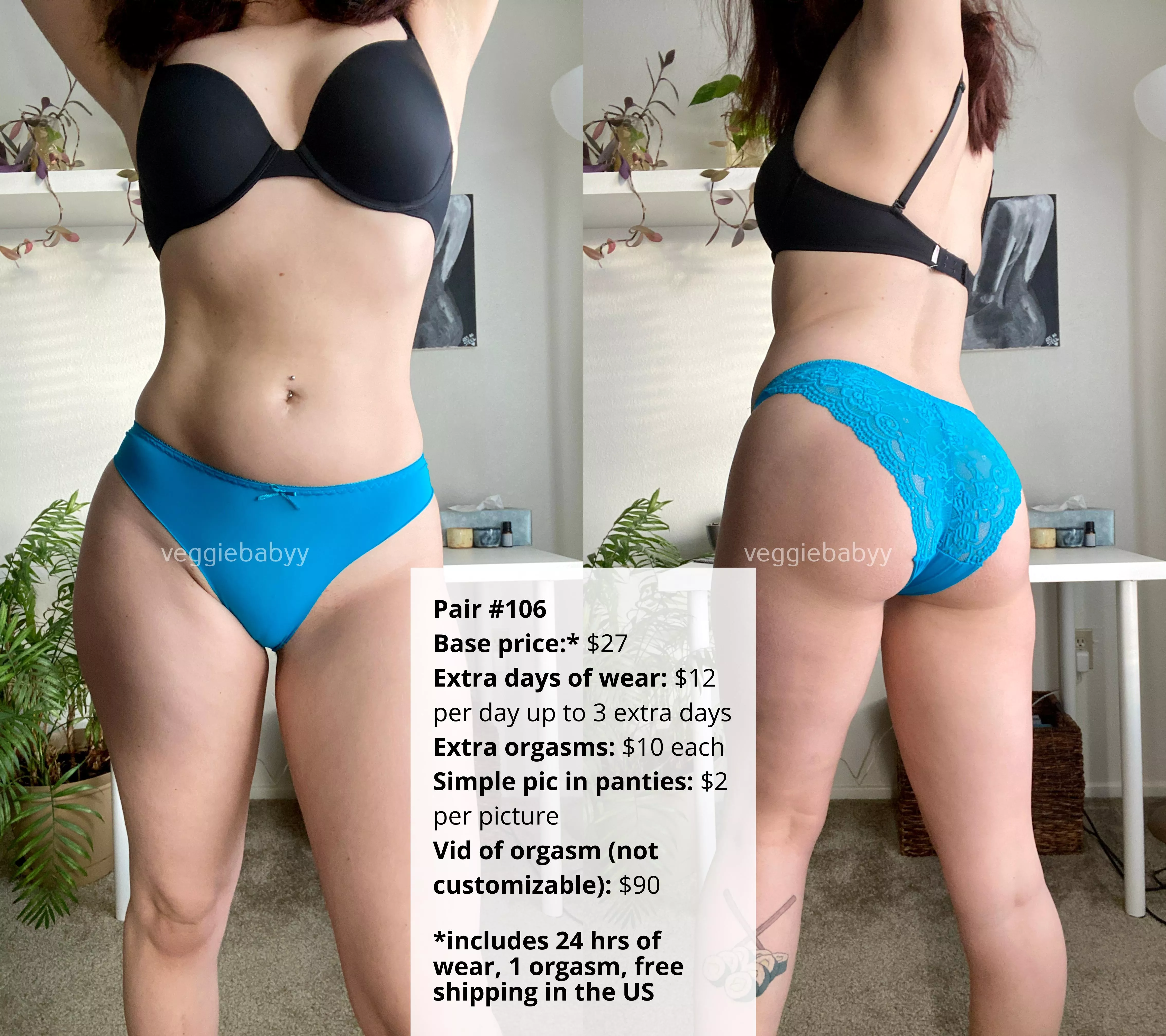 [Selling][US] my panty drawer has pics of me wearing each pair I have available! posted by veggiebabyy