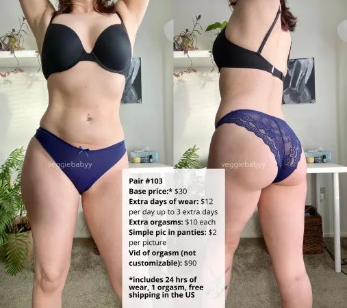 [Selling][US] my panty drawer has pics of me wearing each pair I have available! by veggiebabyy